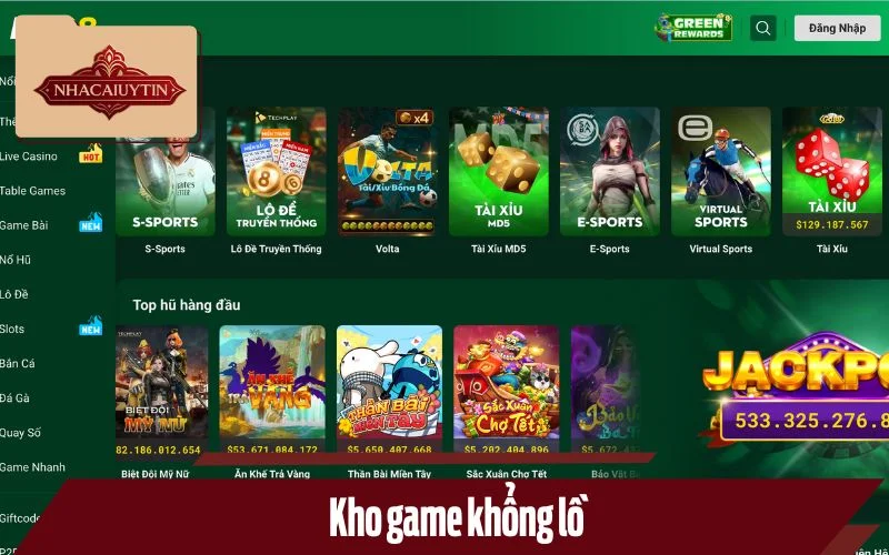 Kho game đồ sộ đáp ứng mọi nhu cầu của người mê cá cược