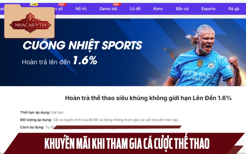 Cá cược bóng đá được hoàn tiền không giới hạn