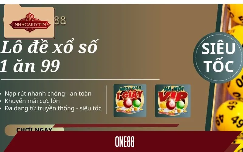 ONE88 là sân chơi lọt top 5 trang đánh lô đề online đáng để trải nghiệm