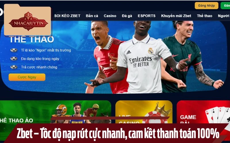 Zbet - Trang cá cược bóng đá đem lại sự an tâm tuyệt đối cho bet thủ