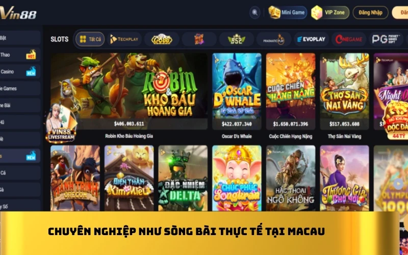 Chuyên nghiệp như sòng bài thực tế tại Macau